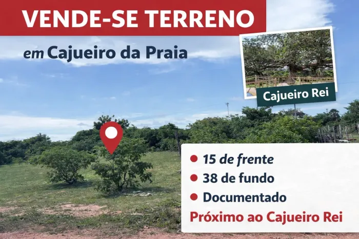Vendo terreno em cajueiro da praia