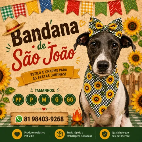 Bandana Pet - São João 