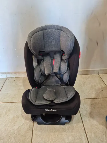 Cadeira para Auto 0-36kg isofix Fisher Price Preta e Cinza. 