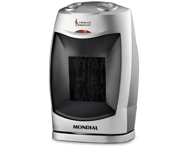 Aquecedor Termo Ceramic, Mondial, Preto/Prata, 1500W, 220V