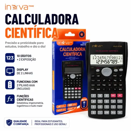 Calculadora Científica 240 Funções Inova Calc-30202 10+2