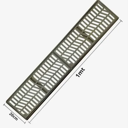 Grelha para área externa 1m x 20cm (são 8 GRELHAS)
