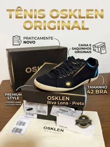Tênis Original Osklen Riva Lona Preto - Tam. 42