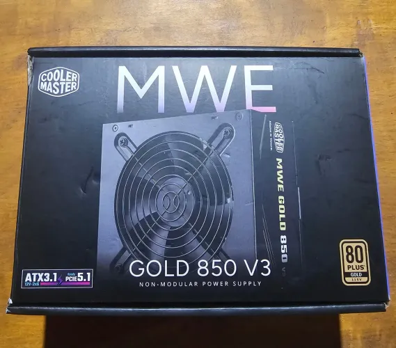 Fonte Cooler Master MWE Gold 850 V3, 850W, 80 Plus Ouro, ATX 3.1, PFC Ativo