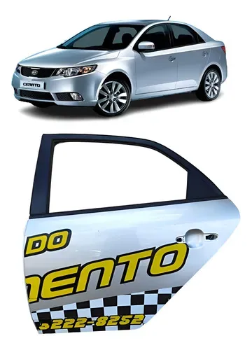 Porta Traseira Esquerda Cerato 2010 Traseira Esquerda Prateado
