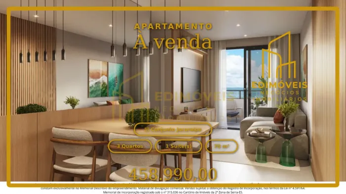 Seu espaço ideal em Conjunto Jacaraípe: apartamento de 3 quartos com suíte e área de lazer