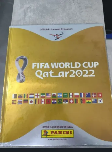 Álbum dourado capa dura copa 2022