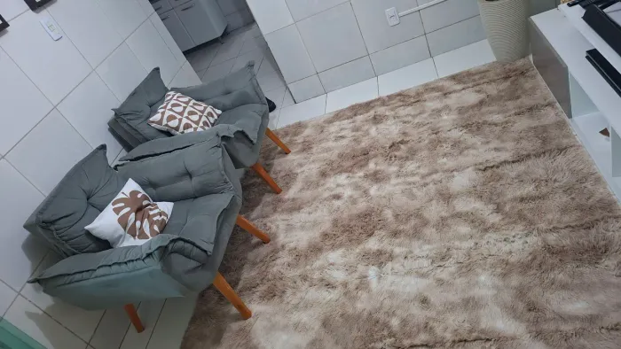 Duas Poltronas de sala de estar e tapete