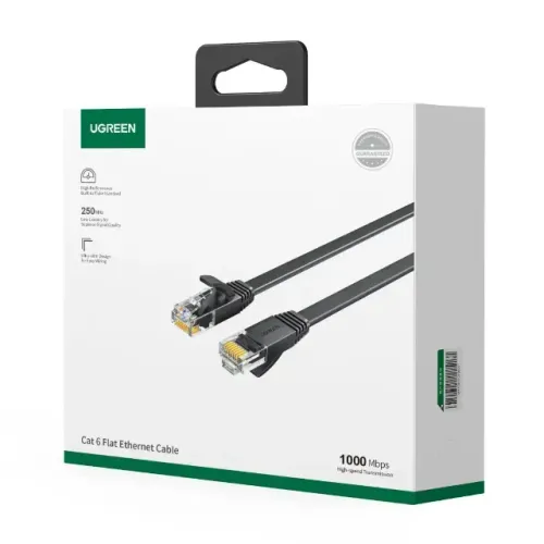 Cabo Ugreen UTP Patch Cord Cat6 10M Preto