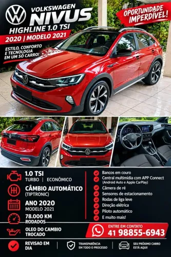 Volkswagen Nivus Launching ED. 1.0 200 TSI Flex AUT 2021