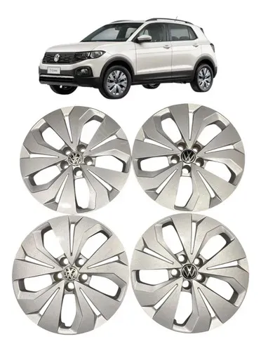 Jogo Calotas Aro 16 Vw T-cross 2020 C/detalhe 2gt601147z31 Cinza