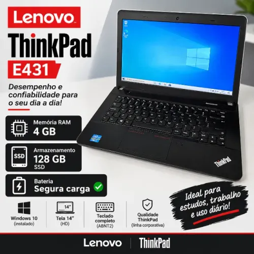 Notebook Lenovo ThinkPad E431 - 4GB RAM, SSD 128GB, Office instalado