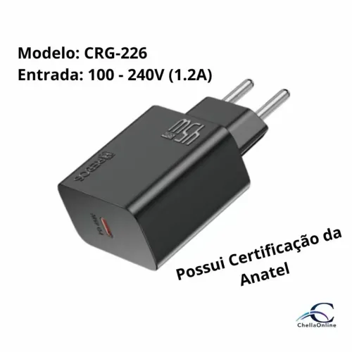 Fonte Turbo 45w tipo-C iphone e android anatel