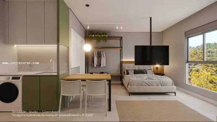 Studio para Venda em Florianópolis, Canasvieiras, 1 dormitório, 1 suíte, 1 banheiro, 1 vag