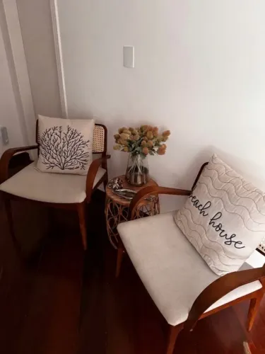 Par de Poltronas de Braço Arte Frame Home Búzios - Design Escandinavo Palhinha natural