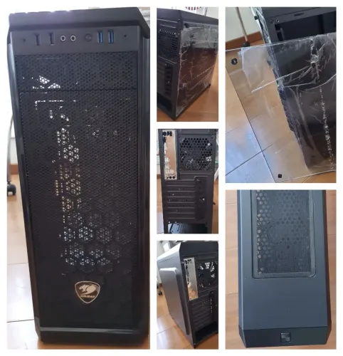 Combo Gabinete Gamer Cougar / Vidro Temperado + 2 Fans Pichau High Flow (Excelente Estado)
