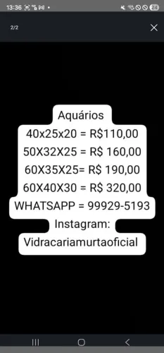 Aquários novos