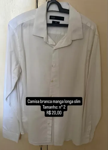 Camisa branca manga longa
