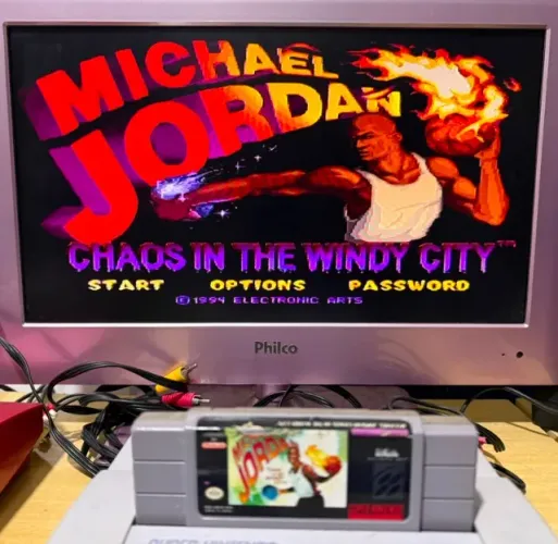 Jogo Michael Jordan Chaos Windy Super Nintendo Original Snes Coleção