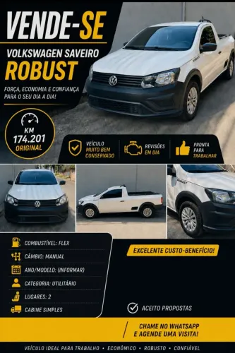 Volkswagen Saveiro Robust 1.6 Total Flex 8V 2019