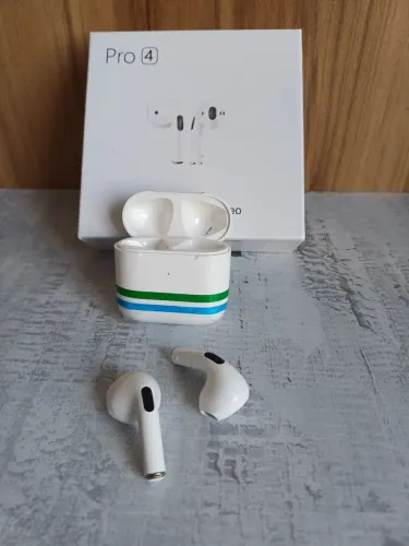 Fone de ouvido bluetooth branco