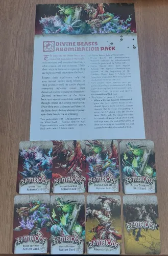 Zombicide Divine Beasts pro Black Plague ou White Death (apenas as cartas inglês)