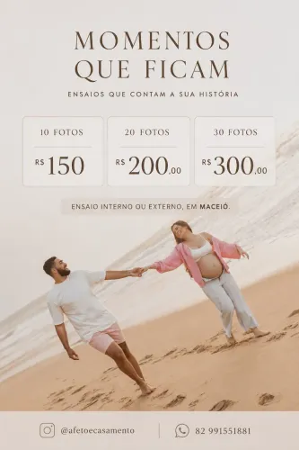 Ensaio fotográfico à partir de 150,00