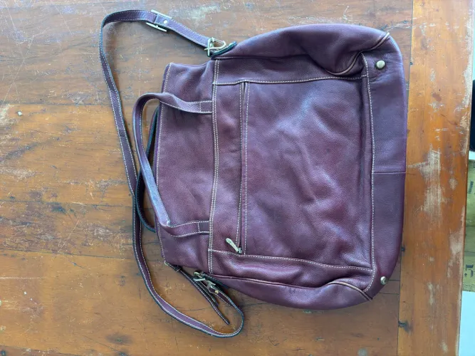 Bolsa de couro vinho