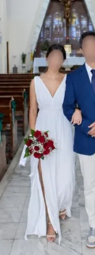 Vestido off white maravilhoso 