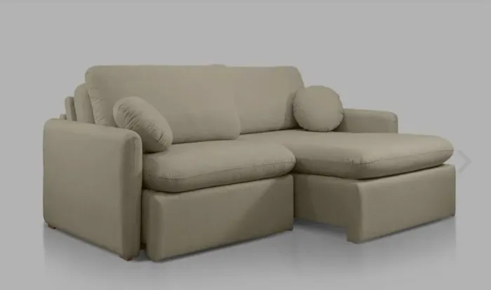 Sala sofa retratil em linho 4 lugares 