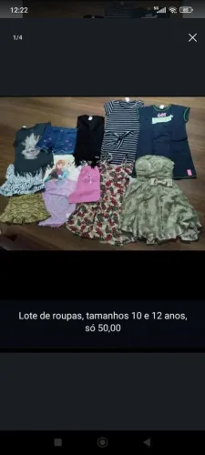 3 lotes diferentes de roupas