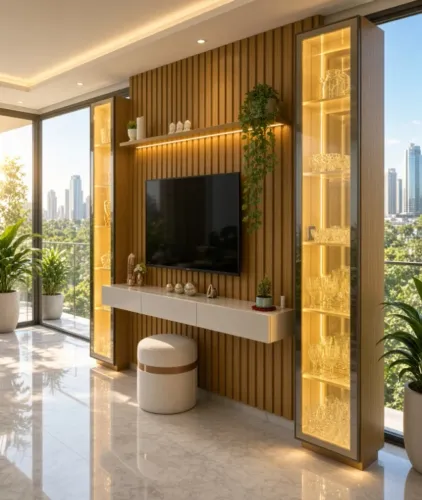 2 Torres Cristaleira Com Painel Nobre Com Nicho (NOVO A PRONTA ENTREGA)
