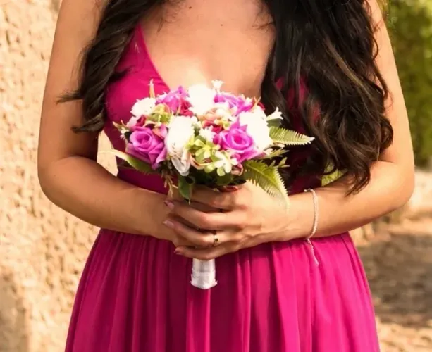 Buquê flores artificiais casamento civil 