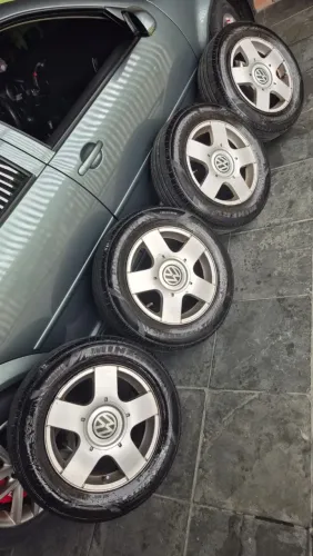 Rodas 15 Original Golf 5x100 Pneus Novos