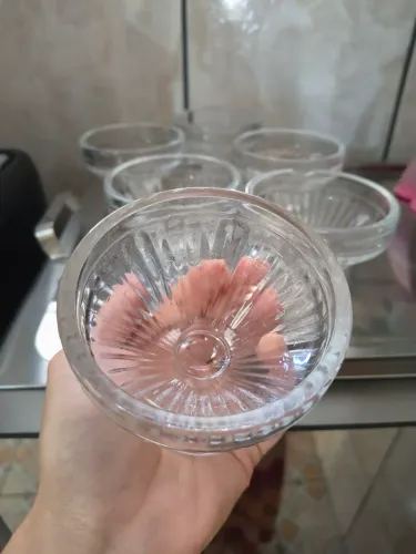 6 taças de sobremesa de vidro vintage kibon