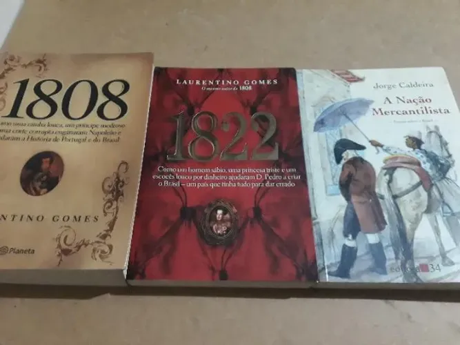 kit 3 livros de história do brasil - laurentino gomes e jorge caldeira