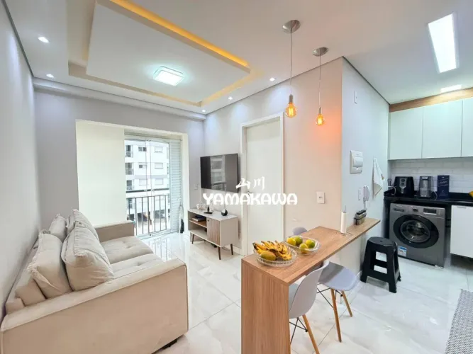 Apartamento com 2 dormitórios para alugar, 37 m² por R$ 3.073,67/mês - Jardim Anália Franc