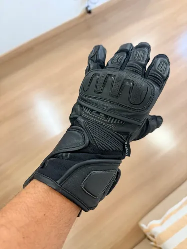 Luva X11 Impact 2 Couro Cano Longo Preta Tamanho M