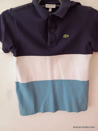 Camisa Polo Lacoste Infantil Tricolor (Colorblock)