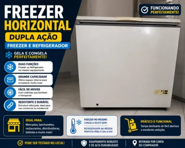 Freezer Horizontal Dupla Ação ( Freezer e Refrigerador )