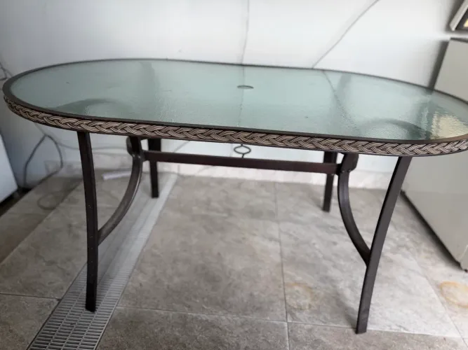 Mesa pra piscina com 5 cadeiras
