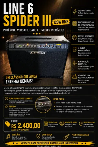 Amplificador Guitarra Line 6 Spider Iii 120w Rms