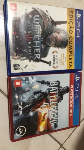 2 jogos ps4 Battlefield 4 e the wicher 