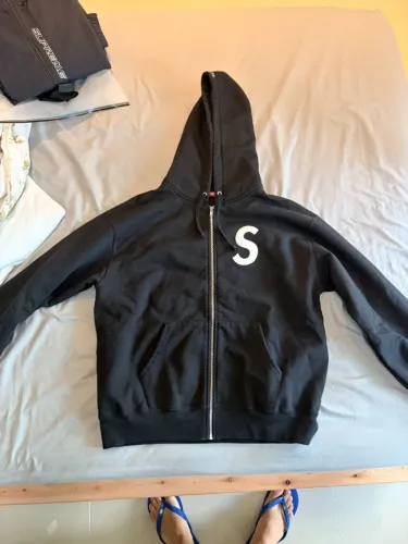 Moletom Supreme S Logo Zip Up Hooded Preto G