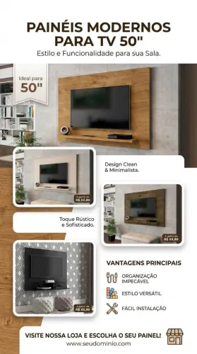 Painéis de Tv 50 polegadas