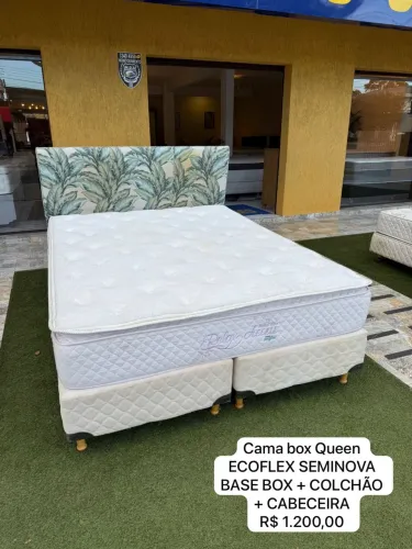 Cama box Casal QUEEN COMPLETA ECOFLEX - Entrego 