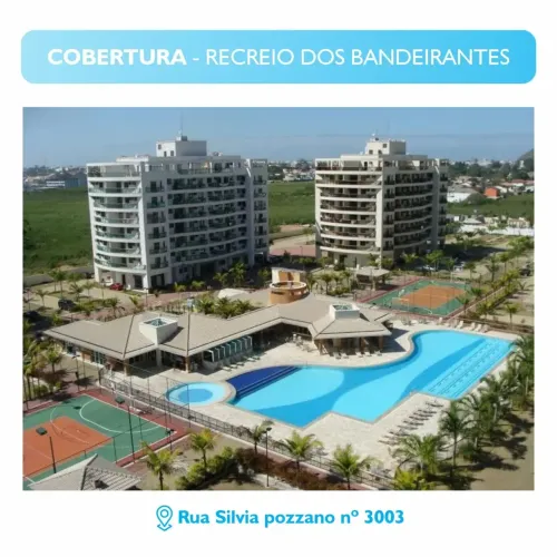 Cobertura linear no Recreio dos Bandeirantes Condomínio Life Resort aceita financiamento