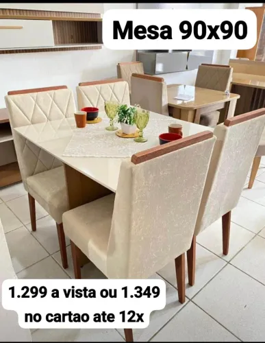 Mesa de jantar 4 lugares promoção