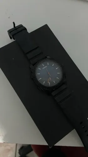 Relógio Masculino Fossil Machine Preto - Original (Pulseira de Silicone)