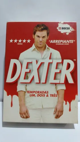 DVD box Dexter temporadas 1, 2 e 3 dvd original seriado serail killer policial suspense.